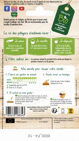 Potagères - Poireau de Carentan 2 - BIO - MEDIA_PACKAGING_VERSO